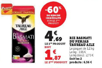 Hyper U RIZ BASMATI DU PENJAB TAUREAU AILE offre