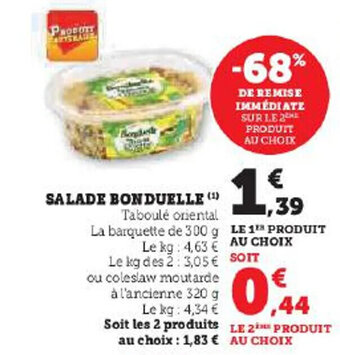 Hyper U SALADE BONDUELLE (¹) offre