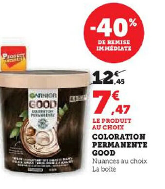 Hyper U COLORATION PERMANENTE GOOD offre