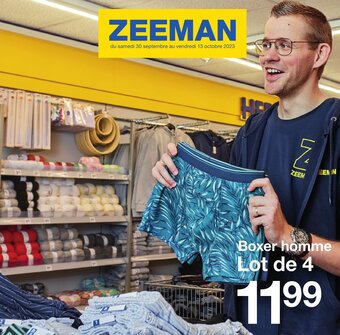 Zeeman Boxer homme Lot de 4 offre