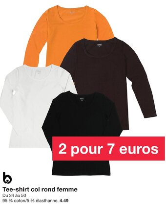 Zeeman Tee-shirt col rond femme offre