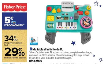 Carrefour Ma table d'activité de DJ offre