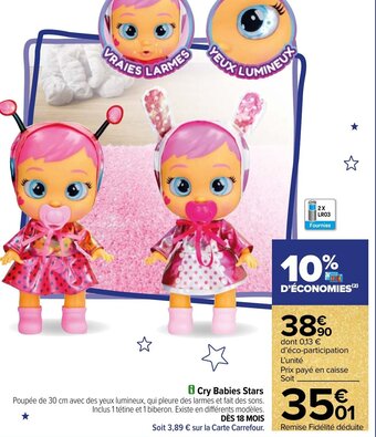Carrefour Cry Babies Stars offre