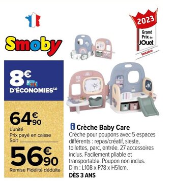 Carrefour Crèche Baby Care offre