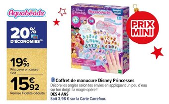 Carrefour Coffret de manucure Disney Princesses offre