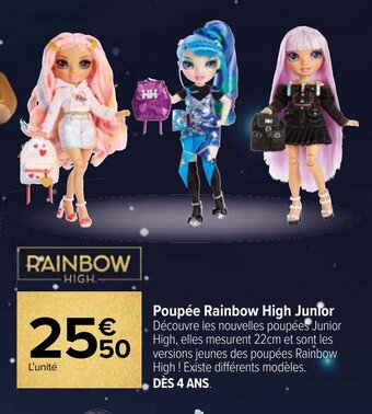 Carrefour Poupée Rainbow High Junior offre