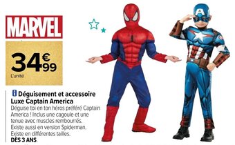 Carrefour Déguisement et accessoire Luxe Captain America offre