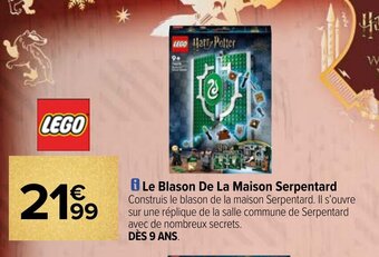 Carrefour Le Blason De La Maison Serpentard offre