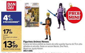Carrefour Figurines Animes Heroes offre