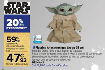 Carrefour Figurine Animatronique Grogu 25 cm offre