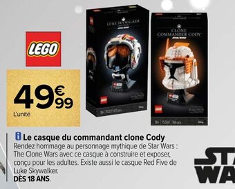 Carrefour Le casque du commandant clone Cody offre