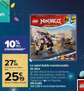Carrefour Le robot bolide transformable de Sora offre