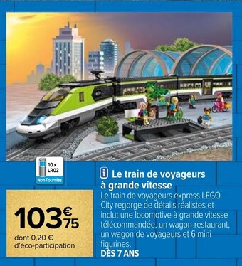Carrefour Le train de voyageurs à grande vitesse offre