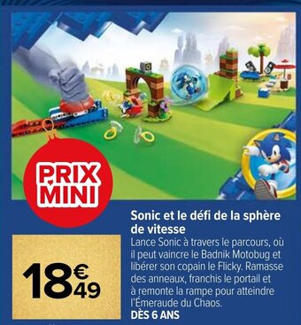 Carrefour Sonic et le défi de la sphère de vitesse offre