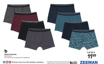 Zeeman Boxer homme offre