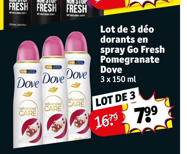 Promo Lot de 3 déo dorants en spray Go Fresh Pomegranate chez Kruidvat