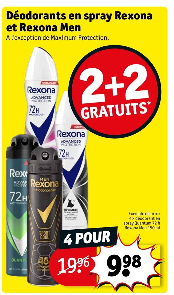 Promo Déodorants en spray Rexona chez Kruidvat