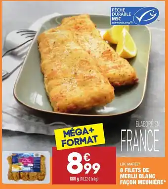 ALDI 8 Filets de merlu blanc façon meunière offre