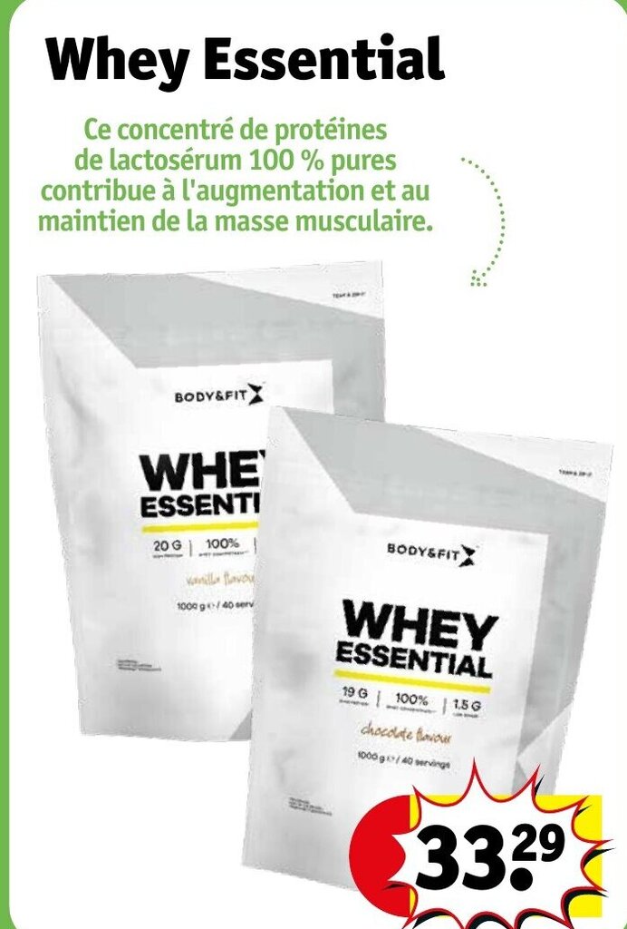 Promo Whey Essential chez Kruidvat