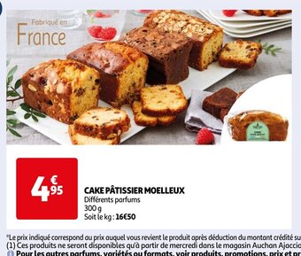 Auchan CAKE PÂTISSIER MOELLEUX offre