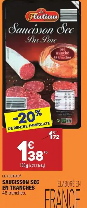 ALDI Saucisson sec en tranches offre