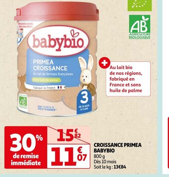 CROISSANCE PRIMEA BABYBIO