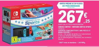 E.Leclerc CONSOLE SWITCH+NINTENDO SWITCH SPORTS offre