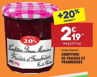 ALDI Confiture de fraises et framboises offre