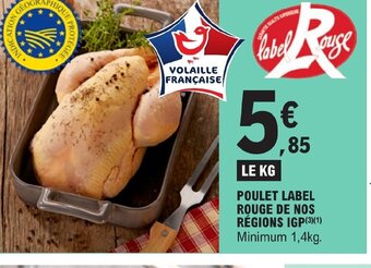 E.Leclerc POULET LABEL ROUGE DE NOS RÉGIONS IGP offre