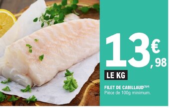 E.Leclerc FILET DE CABILLAUD offre