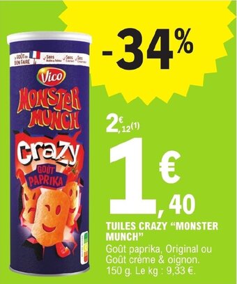 E.Leclerc TUILES CRAZY "MONSTER MUNCH" offre