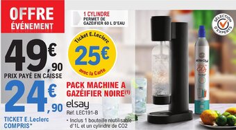 E.Leclerc 1 CYLINDRE PERMET DE GAZÉIFIER 60 L D'EAU offre