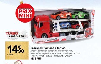 Camion de transport Ă friction