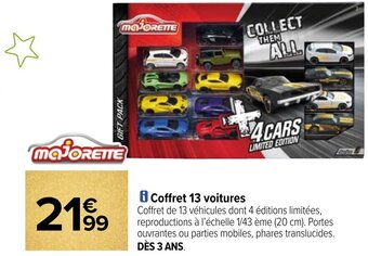 Carrefour Coffret 13 voitures offre