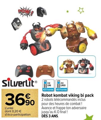 Carrefour Robot kombat viking bi pack offre