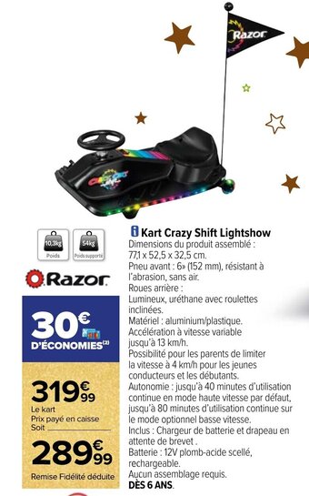 i Kart Crazy Shift Lightshow