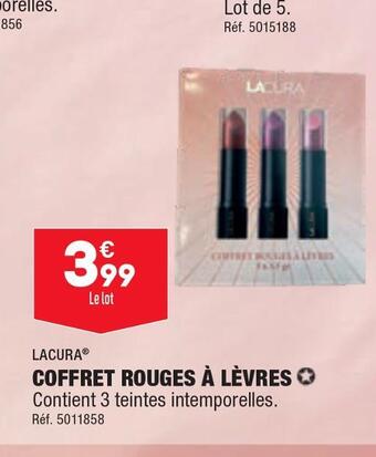 ALDI Lacura coffret rouges à lèvres offre