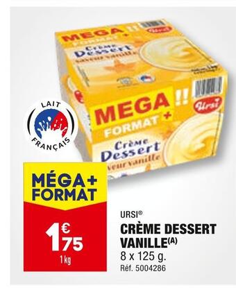 ALDI Ursi crème dessert vanille offre