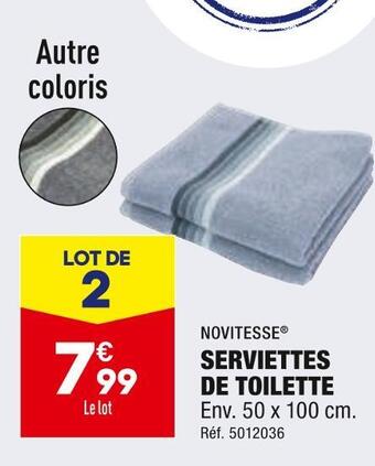 ALDI Novitesse serviettes de toilette offre
