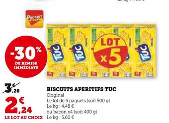 U Express Tuc biscuits aperitifs offre
