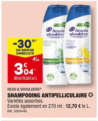 ALDI Head & shoulders shampooing antipelliculaire offre