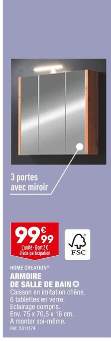 ALDI Home creation armoire de salle de bain offre