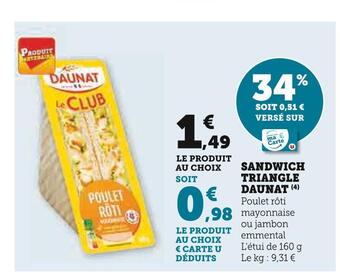 Daunat sandwich triangle