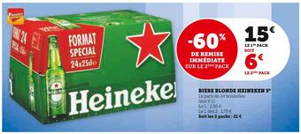 U Express Heineken biere blonde 5° offre