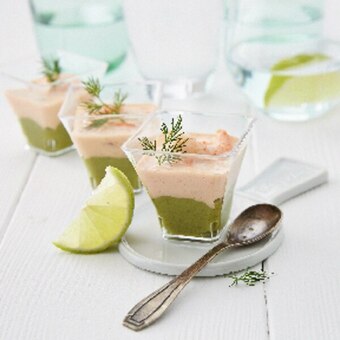 Auchan Verrines avocat et cocktail de crevettes offre