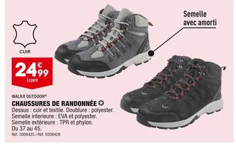 ALDI Walkx outdoor chaussures de randonnée offre