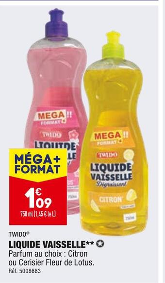 ALDI Twido liquide vaisselle offre