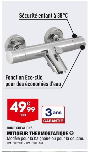 ALDI Home creation mitigeur thermostatique offre