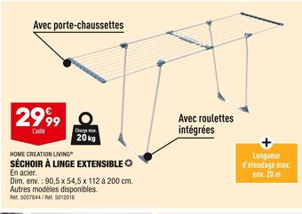 ALDI Home creation living séchoir à linge extensible offre