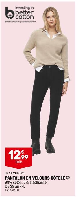 ALDI Up 2 fashion pantalon en velours côtelé offre